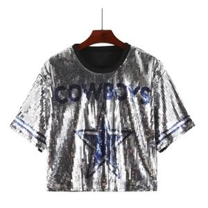 Dallas Cowboys GAMEDAY Sparkly Sequin Shirt